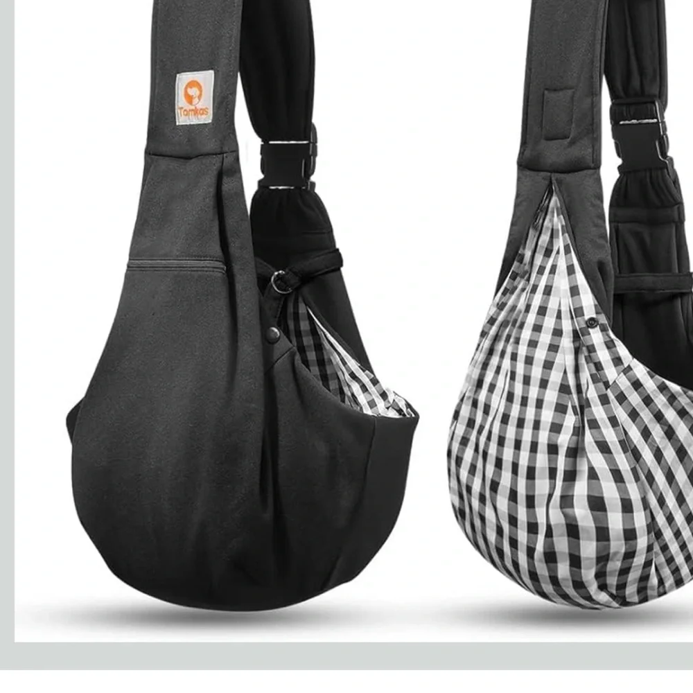 Black and White Dog Sling Bag